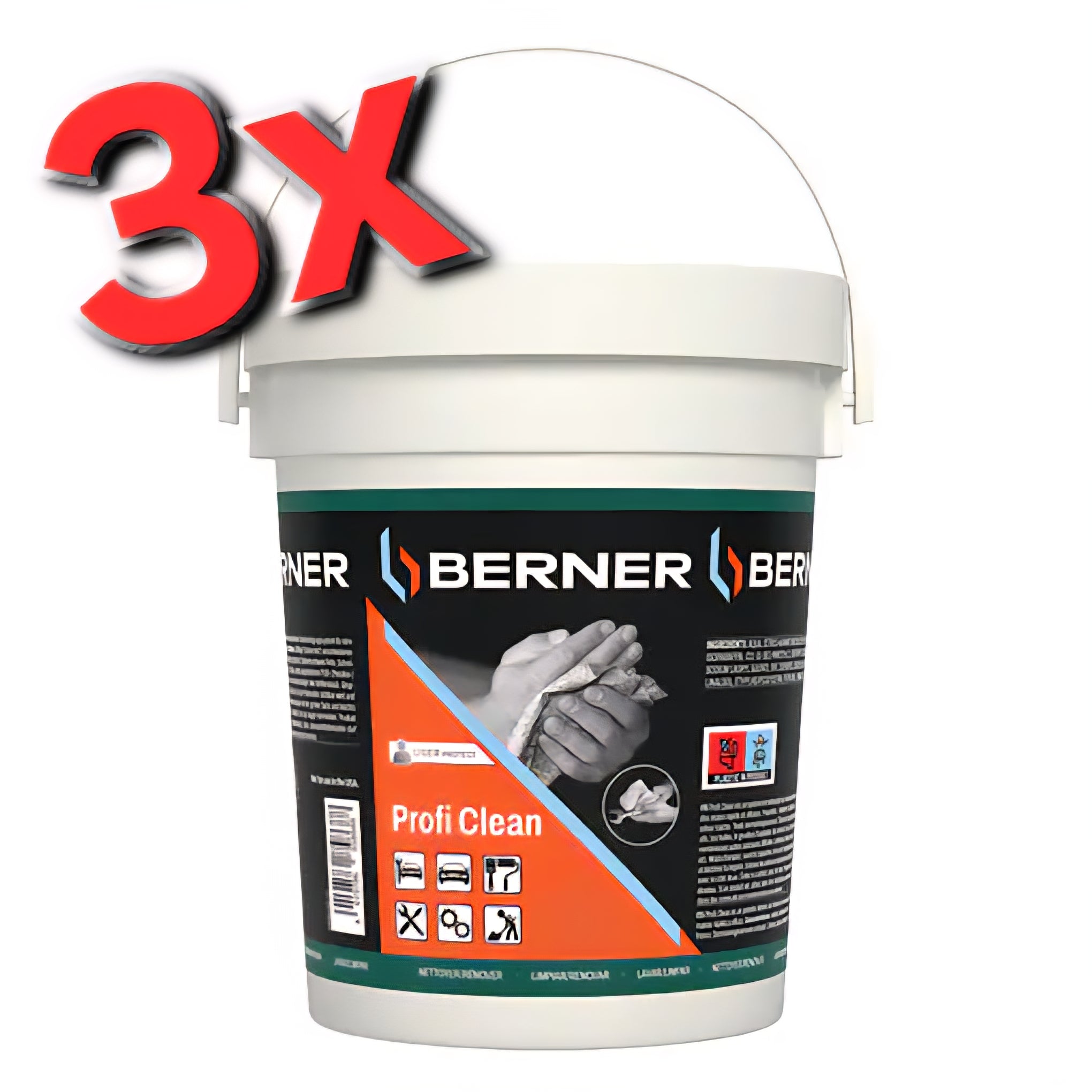 3x Handreinigungstücher Profi Clean