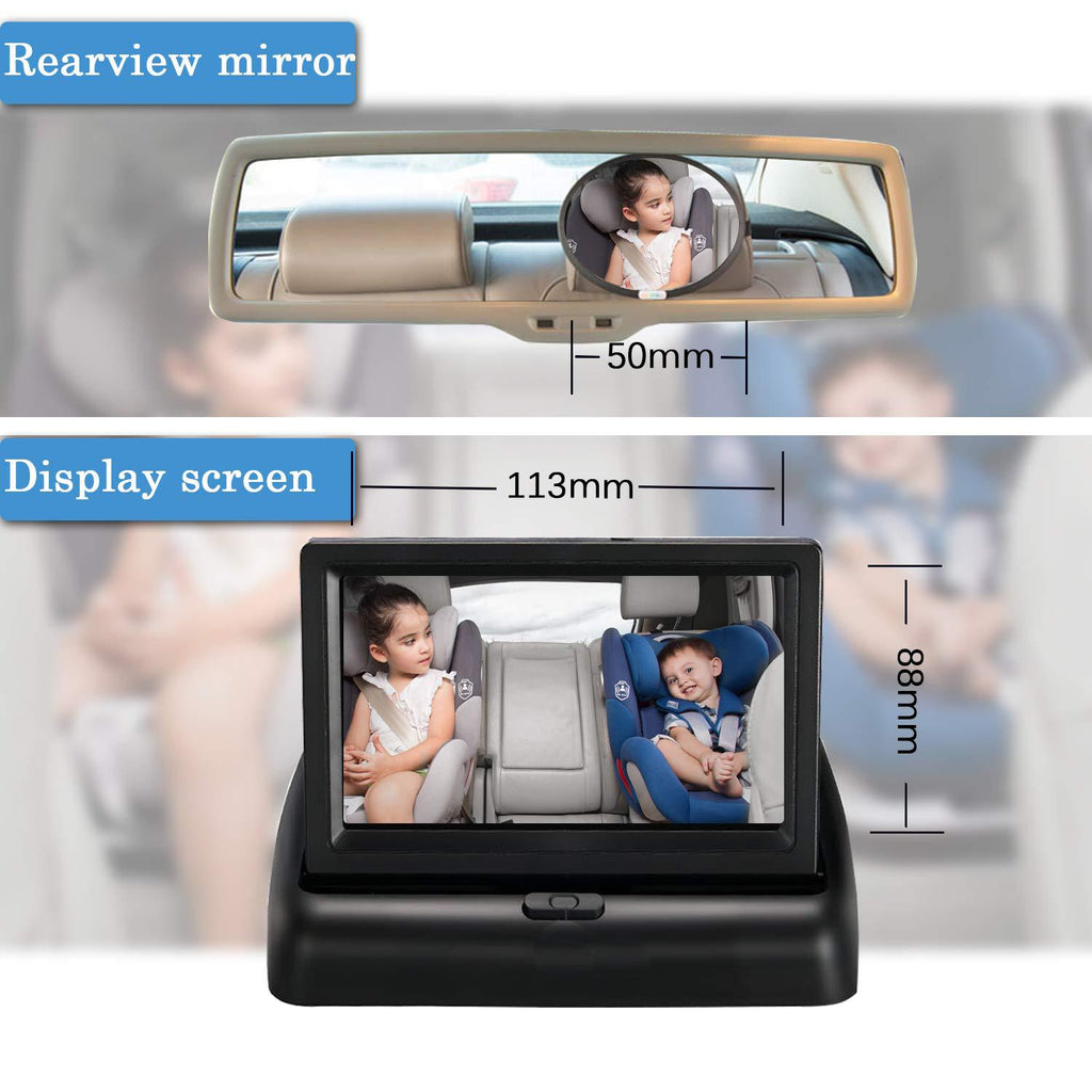 Car Baby Monitor HD Nachtsichtkamera für Babyautospiegel - KTStechnixx