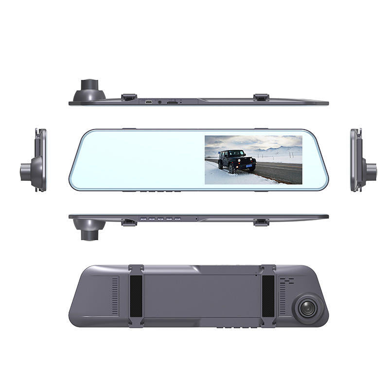 Neuer 5-Zoll-Auto-Fahrrekorder HD Starlight-Nachtspiegel-Doppelobjektiv mit Rückfahrbild-DVR - KTStechnixx