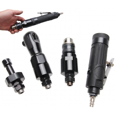 Druckluft-Multiwerkzeug mit 3 auswechselbaren Arbeitsköpfen - KTStechnixx