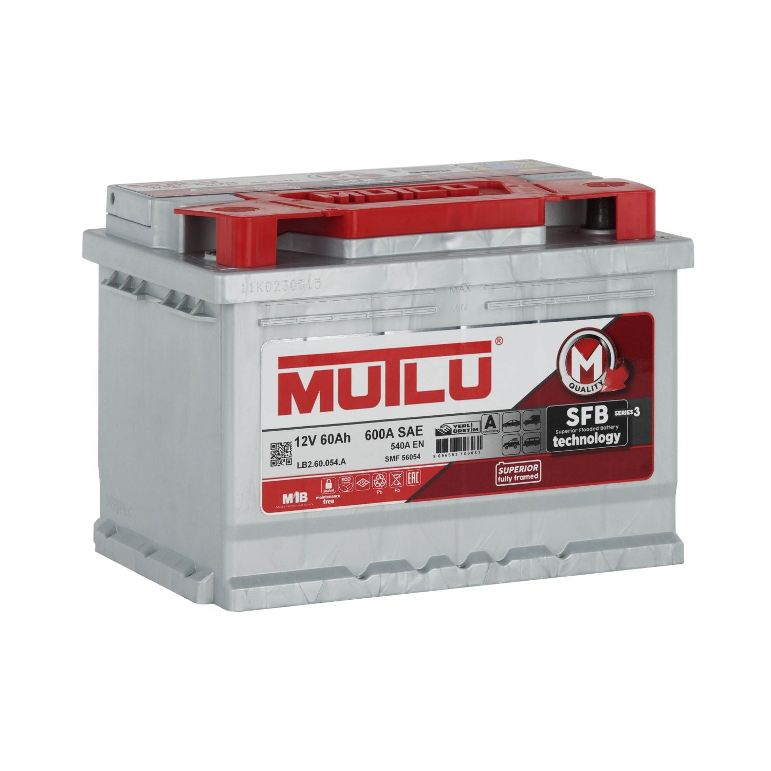 MUTLU BATTERIE SFB 12V 60 Ah 600 A SAE Batteriepfand inkl. - KTStechnixx