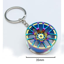 Laden Sie das Bild in den Galerie-Viewer, Creative gift car metal keychain turbo gear hub pendant brake disc shock absorber Pendant - KTStechnixx