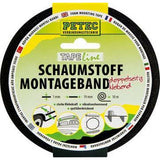 Schaumstoff-Montageband, Montageband 10m x 19mm x 1mm SB- Karte doppelseitig klebend